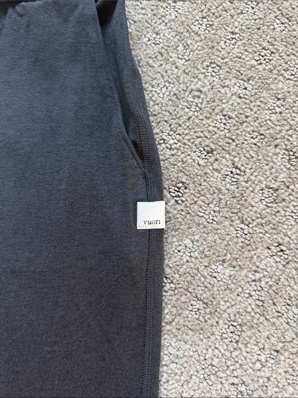Women’s Vuori Heather Black Jogger Sweatpants with Drawstring - Picture 2 of 2